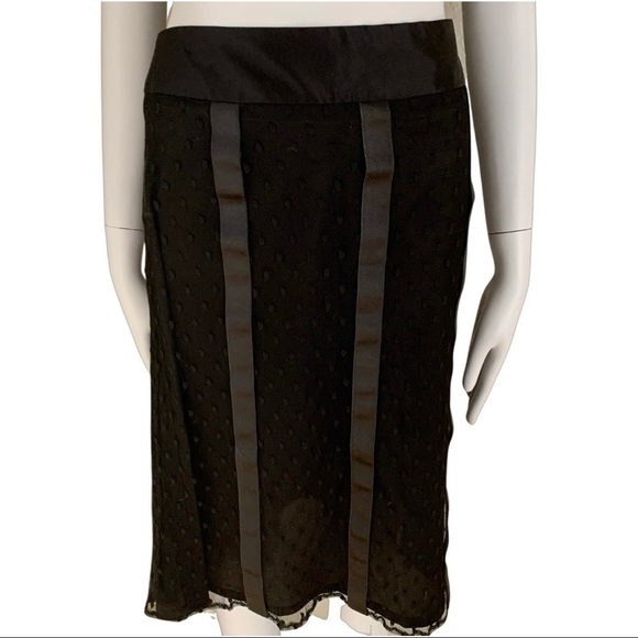 TESSUTO Vintage Tulle Swiss Dot Pattern Black Skirt Size 10 - Picture 12 of 16